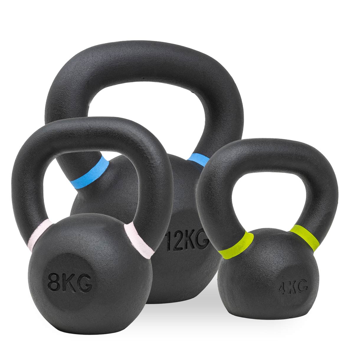 Strength Shop Cast Iron Kettlebells - Single Mould, Powder Coated, 4-6