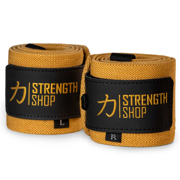 Gold PRO Wrist Wraps – Medium, 30cm/60cm or 90cm, IPF Approved - Strength Shop
