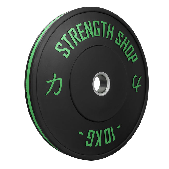 Rubber Bumper Plates w Colour Coded Stripe 5kg 25kg or 150kg Set