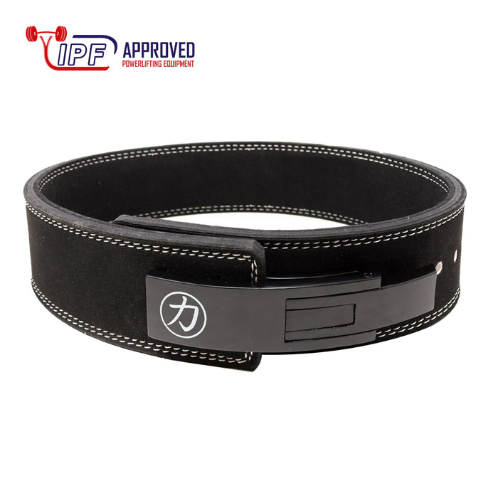 Narrow 7.6cm Black Lever Belt, 10mm - IPF Approved