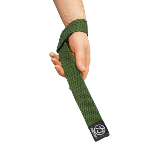 Khaki Lifting Straps – Cotton - Strength Shop