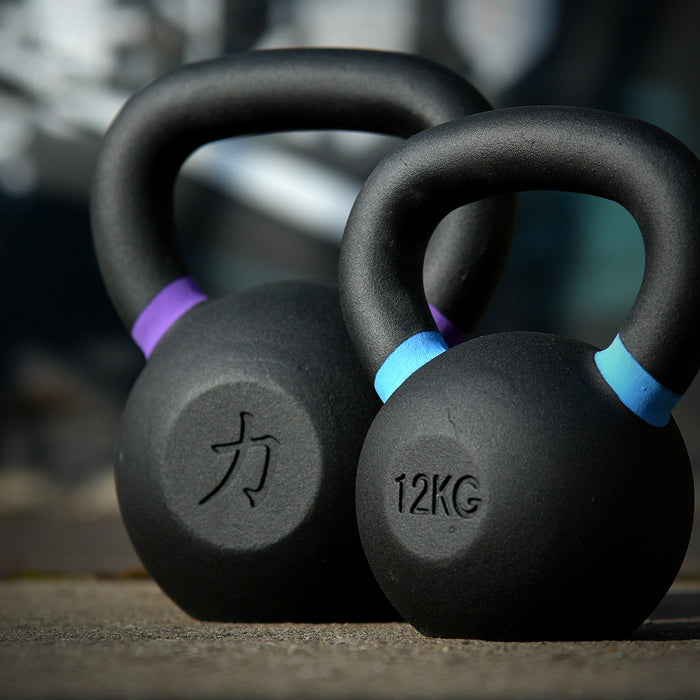 Strength Shop Cast Iron Kettlebells - Single Mould, Powder Coated, 4-64KG - Strength Shop