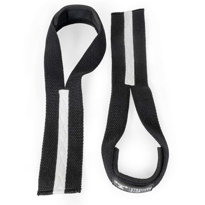 Anchor Weightlifting Straps, Black & White - Strength Shop