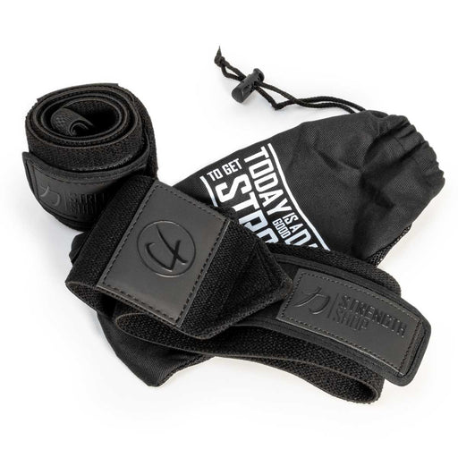 Stealth Black PRO Wrist Wraps – Medium, 30cm/60cm, IPF Approved - Strength Shop
