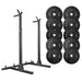 Basic Squat Stand and 150KG Set Riot Bumper Plates, Black - Strength Shop