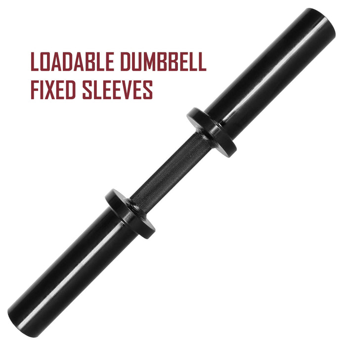 Olympic Dumbbell Handle with Fixed Sleeves - Strength Shop