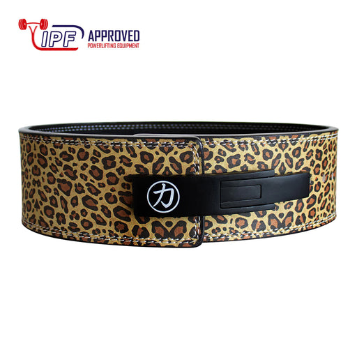 Leopard Print Lever Belt, 10mm - IPF Approved - Strength Shop