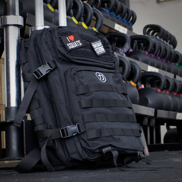 Training Backpack, Black - Add Extra Patches - Strength Shop