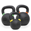 SET - 16kg+24kg+32kg of Black Powder Coated Kettlebells