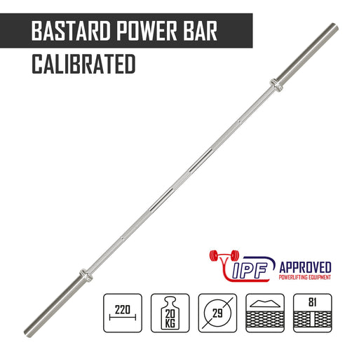 Calibrated Bastard Power Bar - Stainless Steel, IPF Approved - Strength Shop