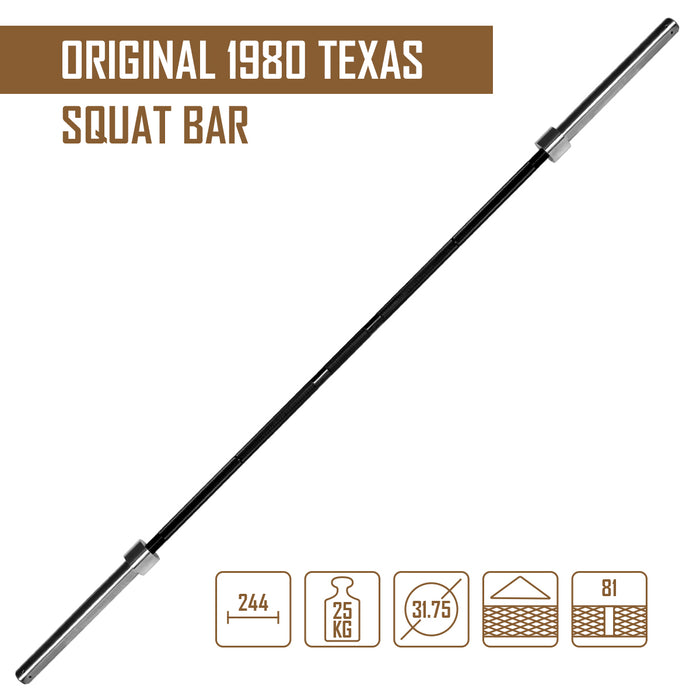 Original Texas Squat Bar - Chrome Sleeves - Strength Shop