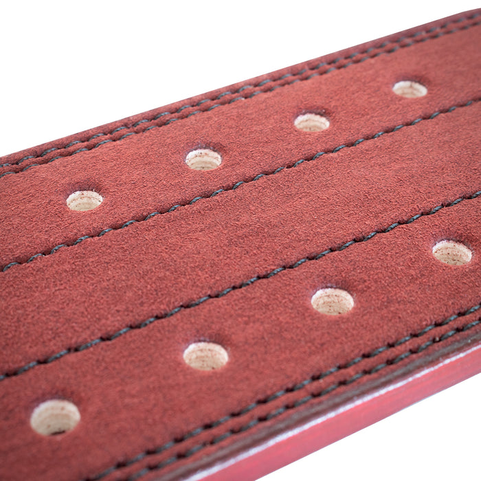 Double Prong Belt, Wine Red Colour, 10MM - IPF Approved - Strength Shop