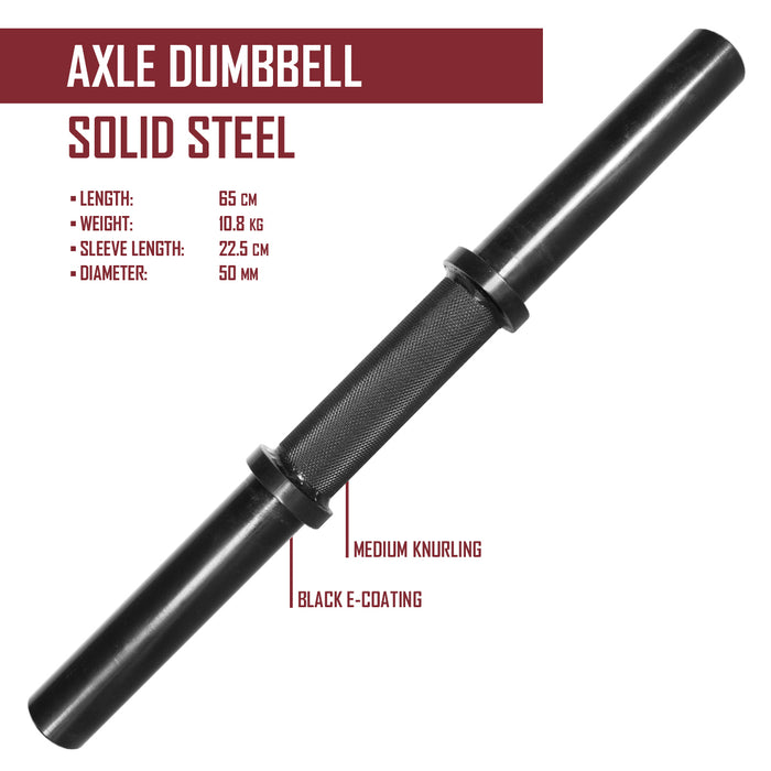 Solid Steel Axle Dumbbell Handle (B-WARE) - Strength Shop