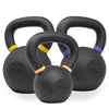 SET - 4kg+8kg+12kg of Black Powder Coated Kettlebells