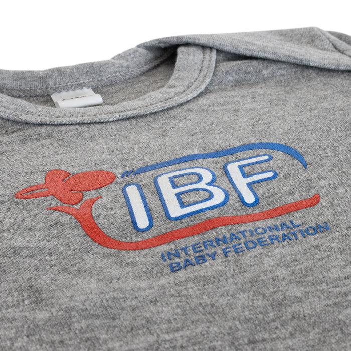 Baby Singlet IBF – International Baby Federation, Grey/Pink/Blue - Strength Shop