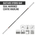 Bastard Hybrid Bar, Black, w/ Centre Knurling - Strength Shop