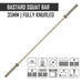 Bastard Squat Bar, 35mm/25kg – Fully Knurled - Strength Shop