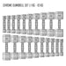 Chrome Dumbbell Sets, 1kg-10kg, 2.5kg-30kg & 2.5kg-50kg - Strength Shop