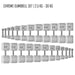 Chrome Dumbbell Sets, 1kg-10kg, 2.5kg-30kg & 2.5kg-50kg - Strength Shop