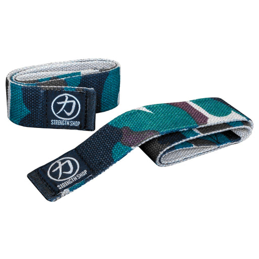 Green Camo Lifting Straps - Cotton - Strength Shop