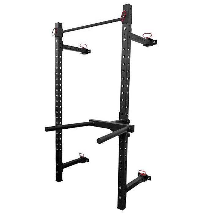 Riot Wall-Mounted Foldable Rack - 2.32m Tall, Black - Strength Shop