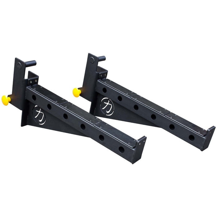 Riot Wall-Mounted Foldable Rack - 2.32m Tall, Black - Strength Shop