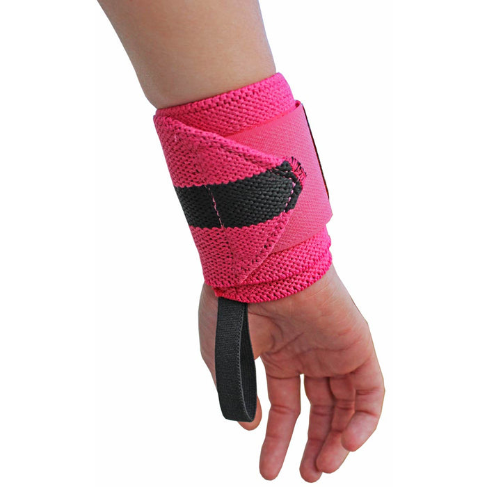Pink Wrist Wraps, Light, 1 Pair - Strength Shop