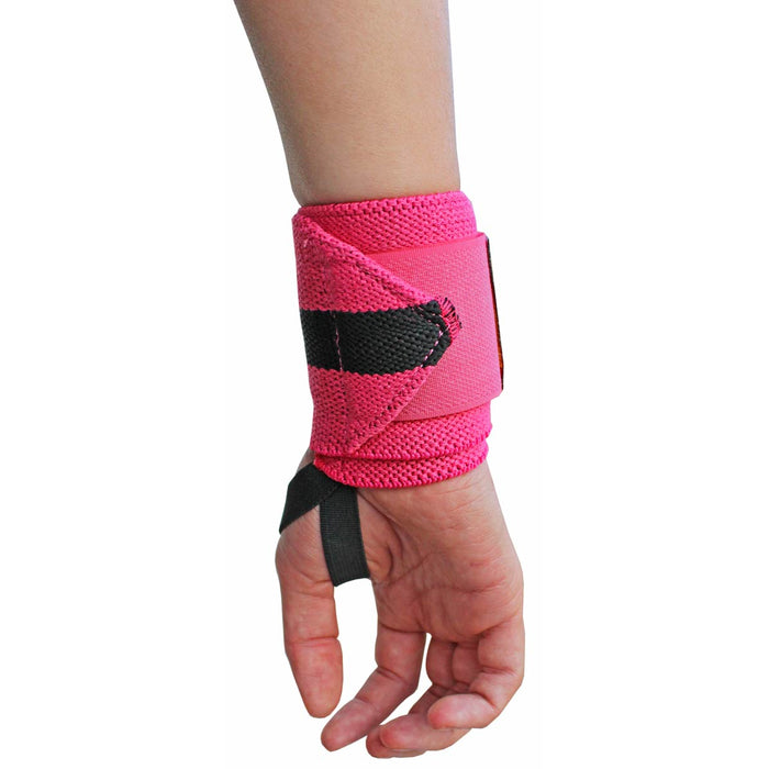 Pink Wrist Wraps, Light, 1 Pair - Strength Shop
