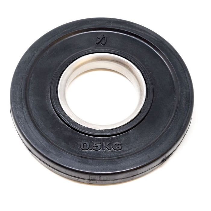 Rubber Coated Plates - Black, 0.5kg-5kg - Strength Shop