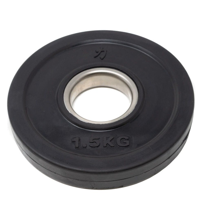 Rubber Coated Plates - Black, 0.5kg-5kg - Strength Shop