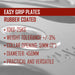 140KG Set - Rubber Coated Easy Grip Plates - Strength Shop
