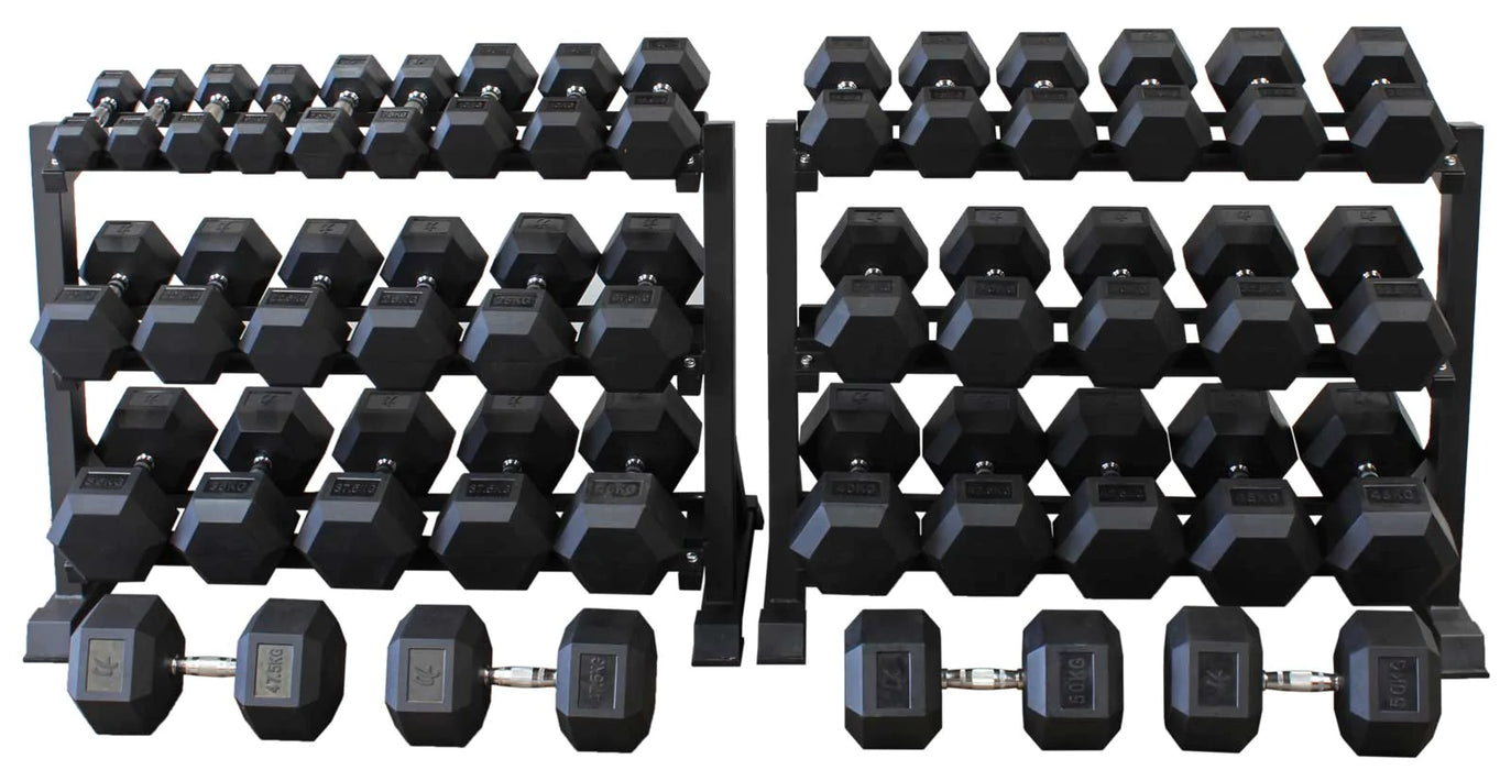 York dumbbell hotsell set with rack