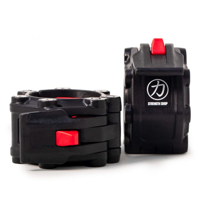 PRO 2 Magnetic Olympic Flip Lock Collars by Lock Jaw, Black - Strength Shop