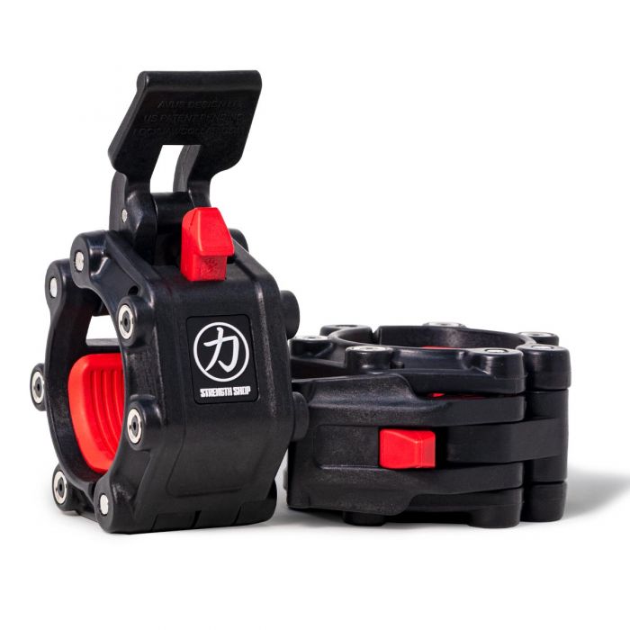 PRO 2 Magnetic Olympic Flip Lock Collars by Lock Jaw, Black - Strength Shop
