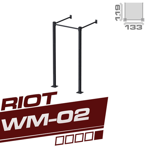 Riot WM-02 Single Cube Rig, Wall Mounted - 2.5 Metres - Strength Shop