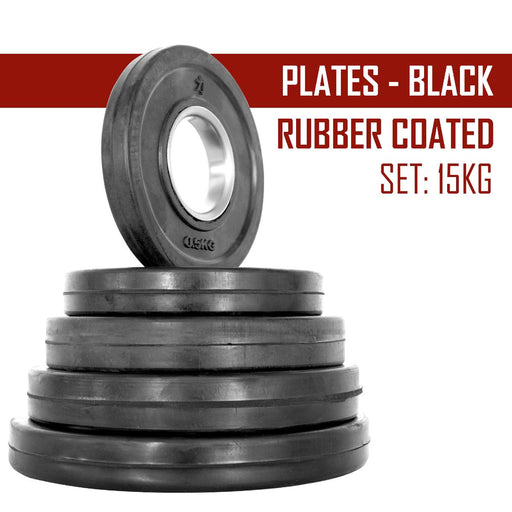 Rubber Coated Plate Set - 15KG - Strength Shop