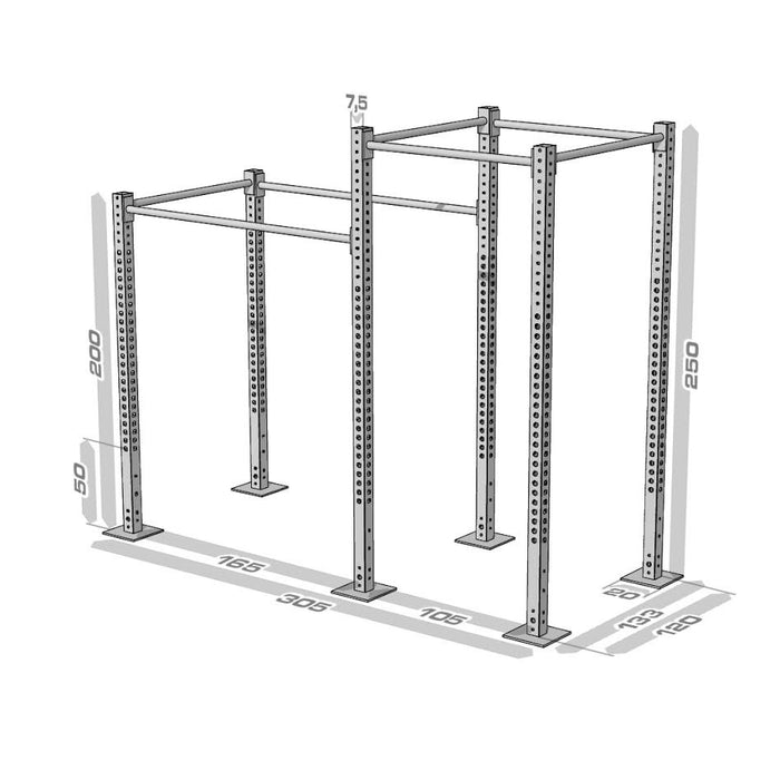 Riot FS-04 Single Cube Rig with 2M Pull Up Station - Strength Shop