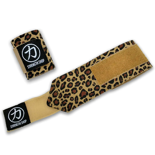 Medium Wrist Wraps, Leopard print - IPF Approved - Strength Shop