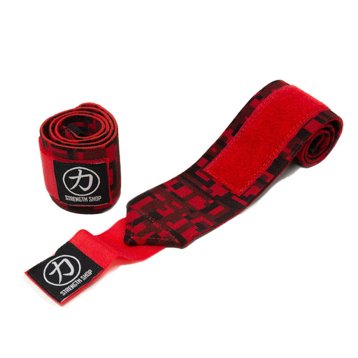 Heavy Wrist Wraps, Red Digital Camo - IPF Approved - Strength Shop