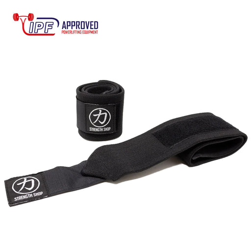 Medium Wrist Wraps, Black, 60CM - IPF Approved - Strength Shop