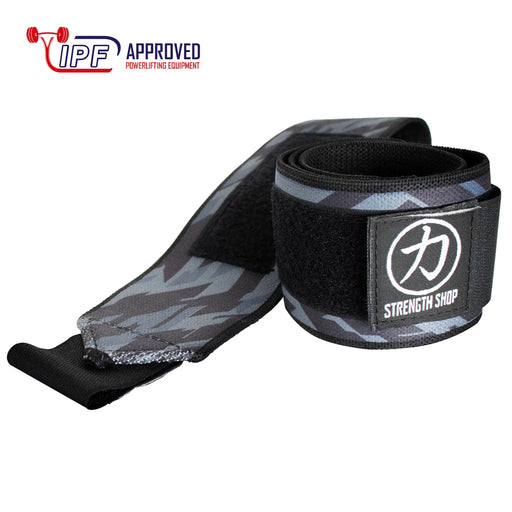 Medium Wrist Wraps - Dark Camo print - IPF Approved - Strength Shop