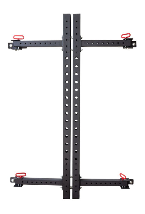 Riot Garage Wall-Mounted Foldable Rack - 1.9m Tall, Black - Strength Shop