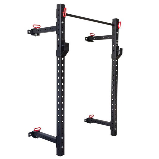 Riot Garage Wall-Mounted Foldable Rack - 1.9m Tall, Black - Strength Shop