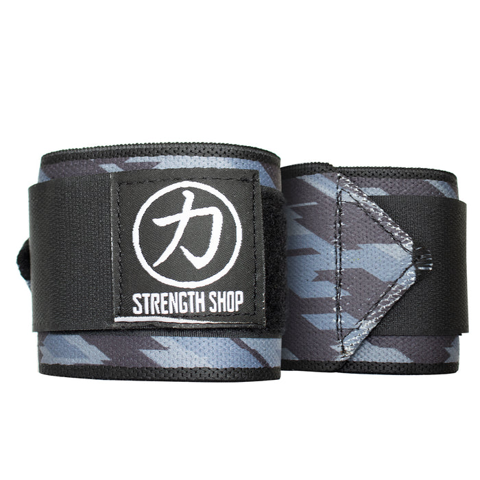 Medium Wrist Wraps - Dark Camo print - IPF Approved - Strength Shop