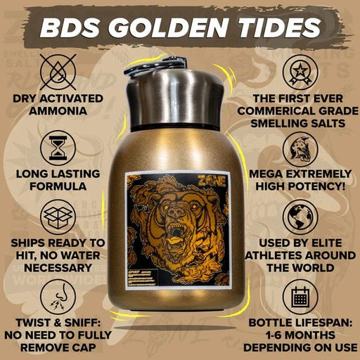 Z☠️NE Bear Down Steel Golden Tides - Dry Smelling Salt - Strength Shop